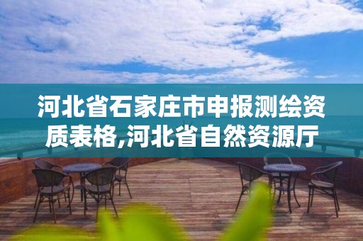 河北省石家庄市申报测绘资质表格,河北省自然资源厅关于延长测绘资质证书有效期的公告。