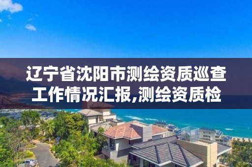 辽宁省沈阳市测绘资质巡查工作情况汇报,测绘资质检查。