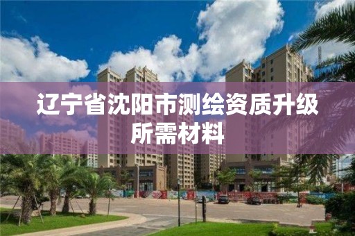 辽宁省沈阳市测绘资质升级所需材料