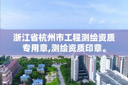 浙江省杭州市工程测绘资质专用章,测绘资质印章。