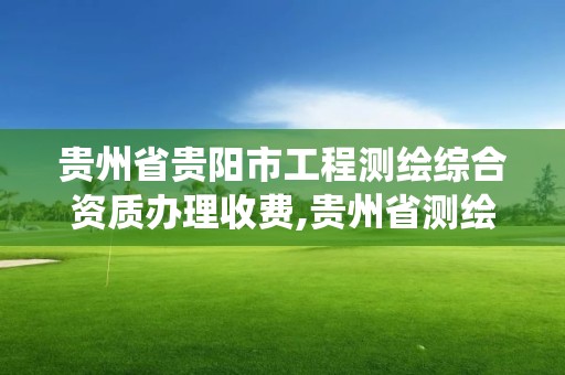 贵州省贵阳市工程测绘综合资质办理收费,贵州省测绘资质管理系统。