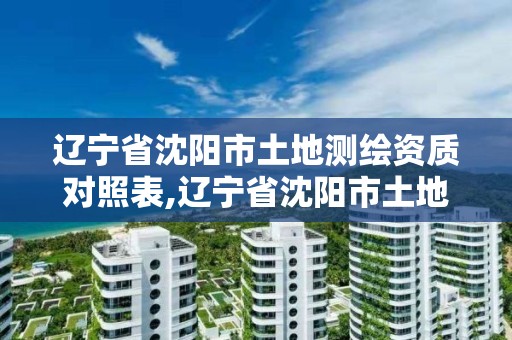 辽宁省沈阳市土地测绘资质对照表,辽宁省沈阳市土地测绘资质对照表查询。