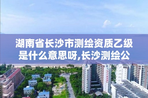 湖南省长沙市测绘资质乙级是什么意思呀,长沙测绘公司资质有哪家。