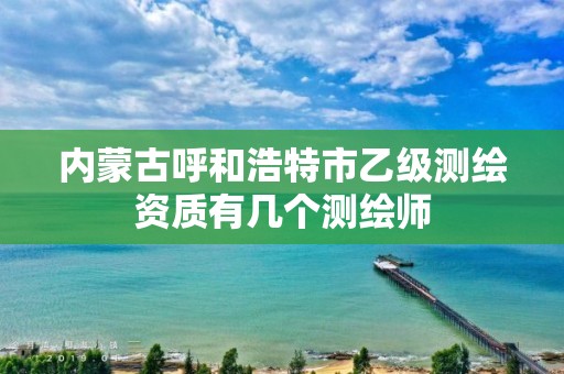 内蒙古呼和浩特市乙级测绘资质有几个测绘师