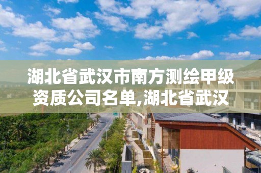 湖北省武汉市南方测绘甲级资质公司名单,湖北省武汉市南方测绘甲级资质公司名单公布。