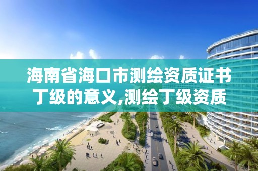 海南省海口市测绘资质证书丁级的意义,测绘丁级资质业务范围。