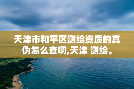 天津市和平区测绘资质的真伪怎么查啊,天津 测绘。