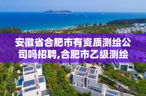 安徽省合肥市有资质测绘公司吗招聘,合肥市乙级测绘公司。