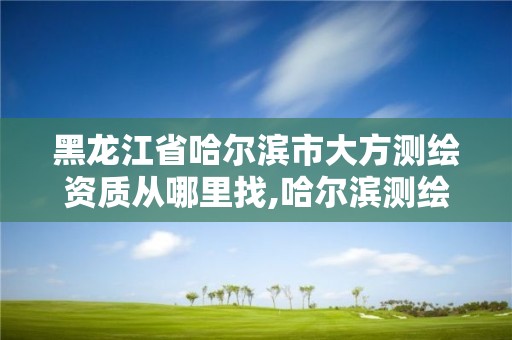 黑龙江省哈尔滨市大方测绘资质从哪里找,哈尔滨测绘有限公司。