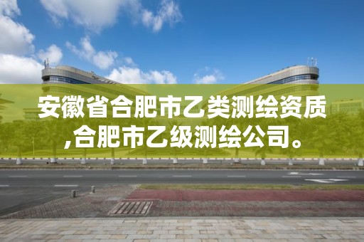 安徽省合肥市乙类测绘资质,合肥市乙级测绘公司。