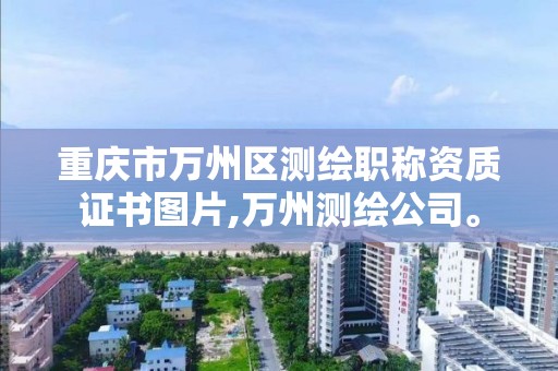 重庆市万州区测绘职称资质证书图片,万州测绘公司。