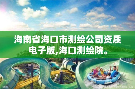 海南省海口市测绘公司资质电子版,海口测绘院。