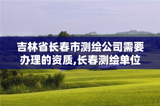 吉林省长春市测绘公司需要办理的资质,长春测绘单位。