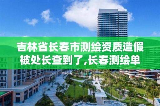 吉林省长春市测绘资质造假被处长查到了,长春测绘单位。