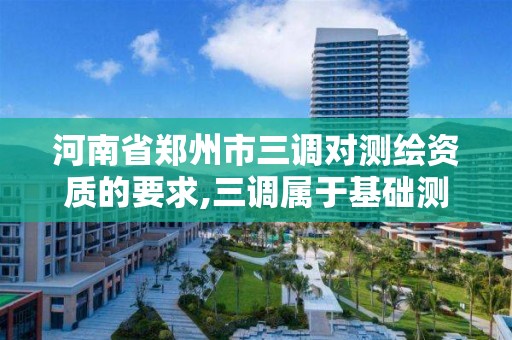 河南省郑州市三调对测绘资质的要求,三调属于基础测绘吗。