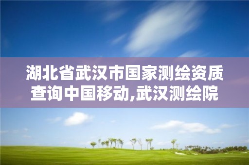 湖北省武汉市国家测绘资质查询中国移动,武汉测绘院。