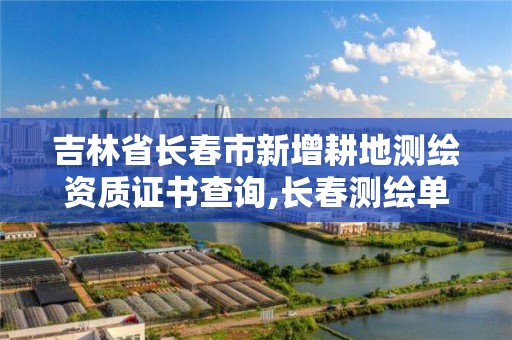 吉林省长春市新增耕地测绘资质证书查询,长春测绘单位。