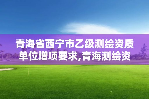 青海省西宁市乙级测绘资质单位增项要求,青海测绘资质办理。