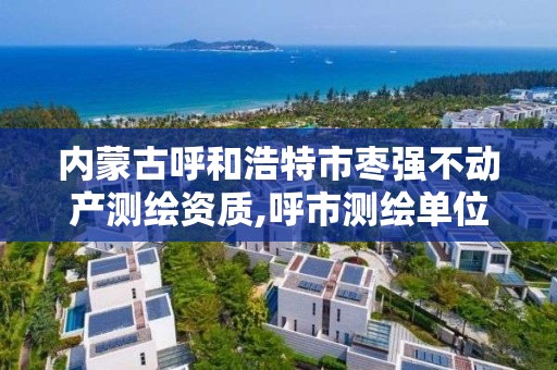 内蒙古呼和浩特市枣强不动产测绘资质,呼市测绘单位。