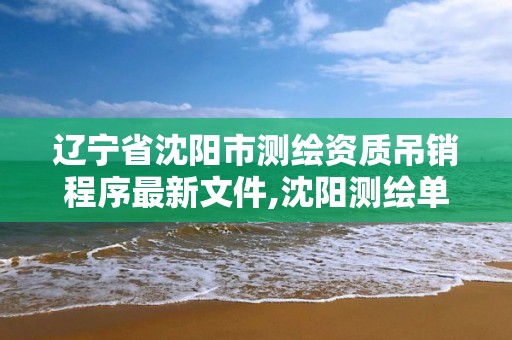 辽宁省沈阳市测绘资质吊销程序最新文件,沈阳测绘单位。