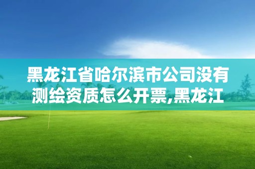 黑龙江省哈尔滨市公司没有测绘资质怎么开票,黑龙江测绘公司乙级资质。