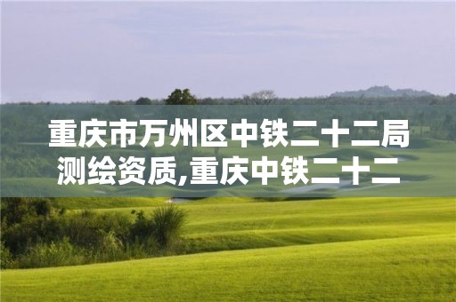 重庆市万州区中铁二十二局测绘资质,重庆中铁二十二局集团有限公司。