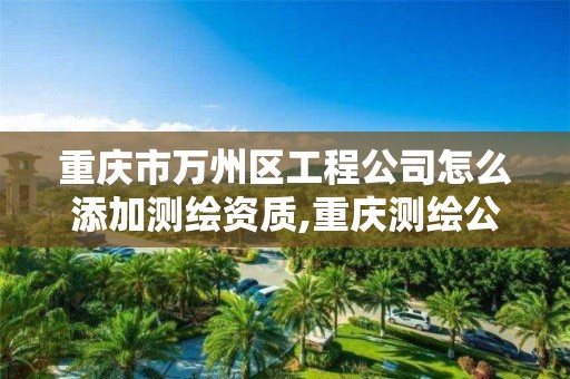 重庆市万州区工程公司怎么添加测绘资质,重庆测绘公司收费标准。