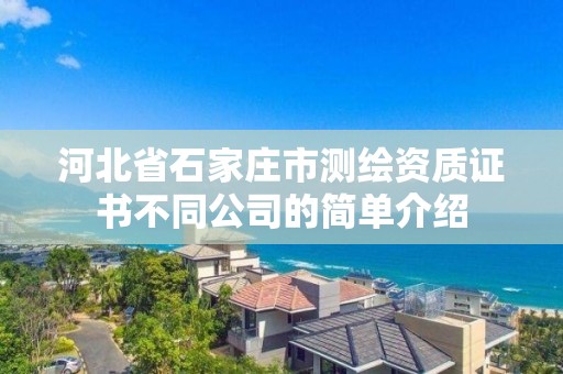 河北省石家庄市测绘资质证书不同公司的简单介绍