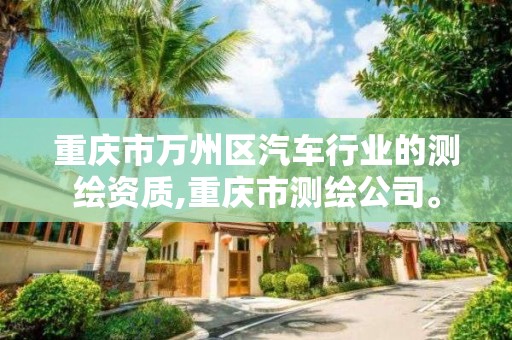 重庆市万州区汽车行业的测绘资质,重庆市测绘公司。