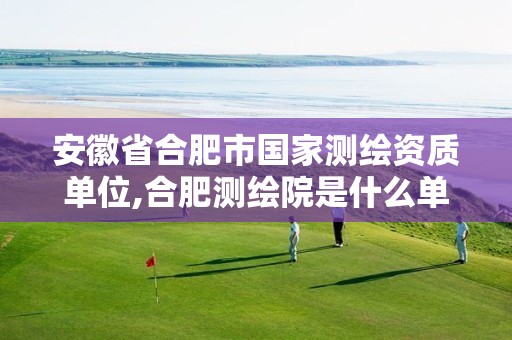 安徽省合肥市国家测绘资质单位,合肥测绘院是什么单位。