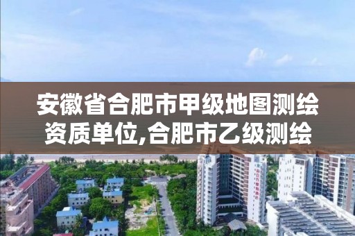 安徽省合肥市甲级地图测绘资质单位,合肥市乙级测绘公司。