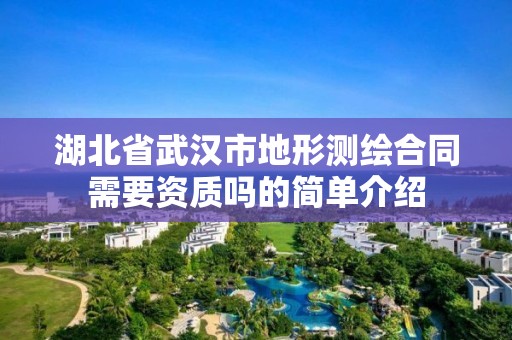 湖北省武汉市地形测绘合同需要资质吗的简单介绍