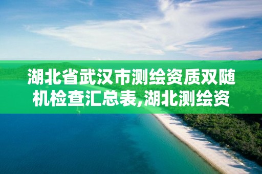 湖北省武汉市测绘资质双随机检查汇总表,湖北测绘资质查询。