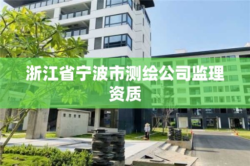 浙江省宁波市测绘公司监理资质