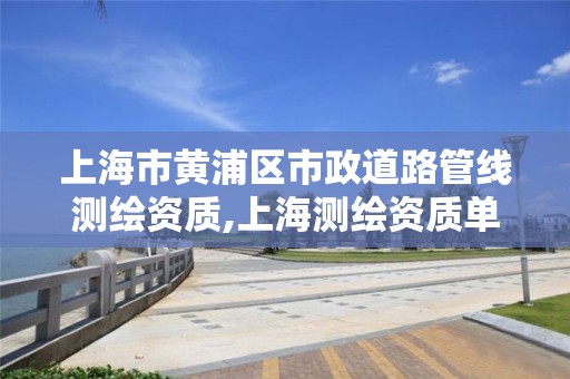 上海市黄浦区市政道路管线测绘资质,上海测绘资质单位。