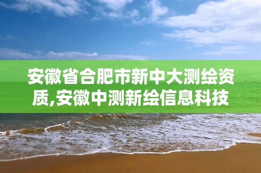 安徽省合肥市新中大测绘资质,安徽中测新绘信息科技有限公司。