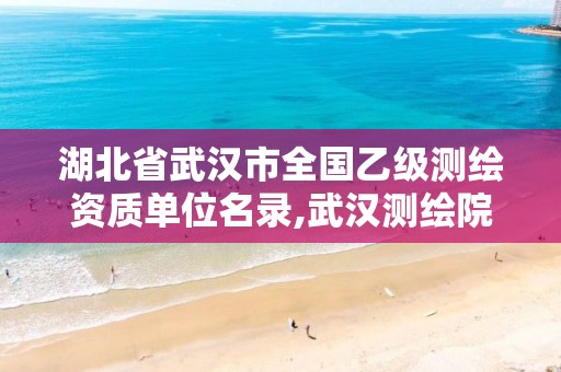 湖北省武汉市全国乙级测绘资质单位名录,武汉测绘院是什么级别。