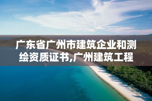 广东省广州市建筑企业和测绘资质证书,广州建筑工程测绘。