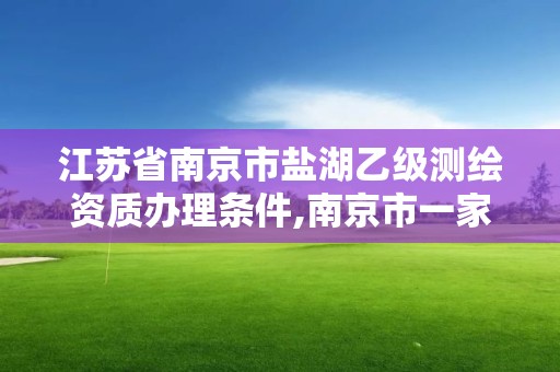 江苏省南京市盐湖乙级测绘资质办理条件,南京市一家测绘资质单位要使用。