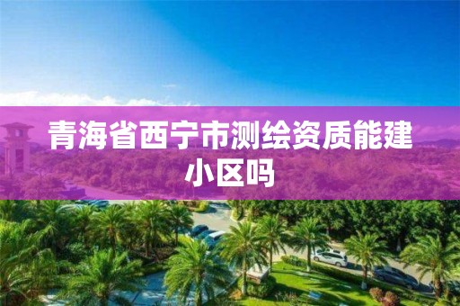 青海省西宁市测绘资质能建小区吗