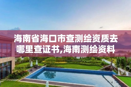 海南省海口市查测绘资质去哪里查证书,海南测绘资料信息中心。