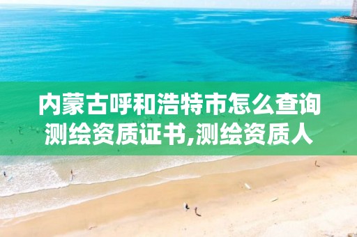 内蒙古呼和浩特市怎么查询测绘资质证书,测绘资质人员查询系统。