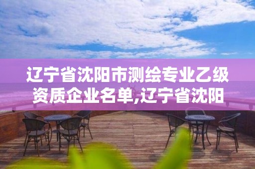 辽宁省沈阳市测绘专业乙级资质企业名单,辽宁省沈阳市测绘专业乙级资质企业名单公示。