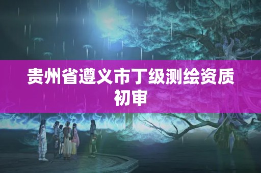 贵州省遵义市丁级测绘资质初审