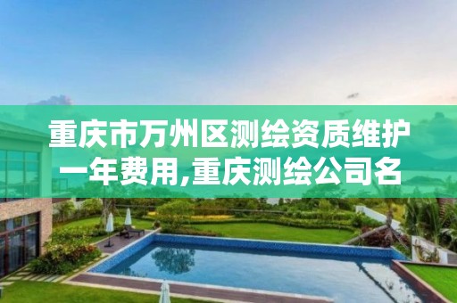 重庆市万州区测绘资质维护一年费用,重庆测绘公司名录。