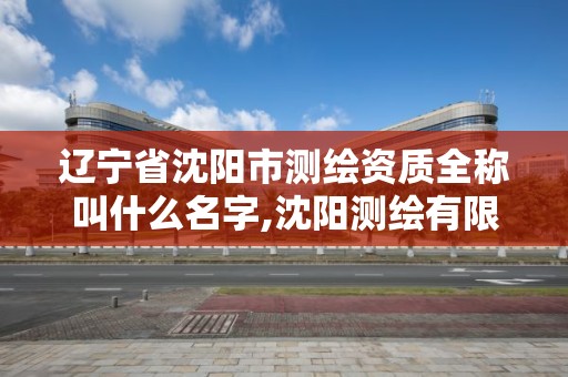 辽宁省沈阳市测绘资质全称叫什么名字,沈阳测绘有限公司。