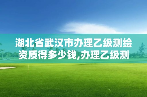 湖北省武汉市办理乙级测绘资质得多少钱,办理乙级测绘资质花多少钱。