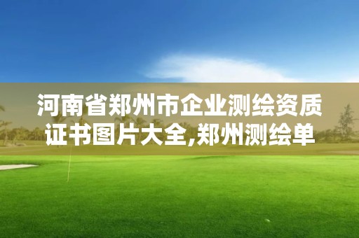 河南省郑州市企业测绘资质证书图片大全,郑州测绘单位。