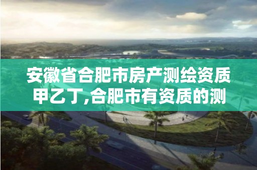 安徽省合肥市房产测绘资质甲乙丁,合肥市有资质的测绘公司。