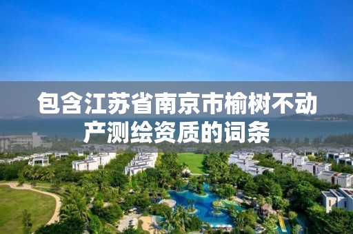 包含江苏省南京市榆树不动产测绘资质的词条